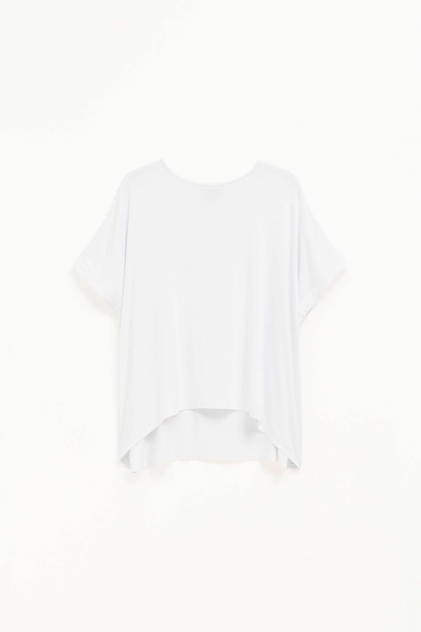Telse Relaxed Stretch T-shirt Front | WHITE