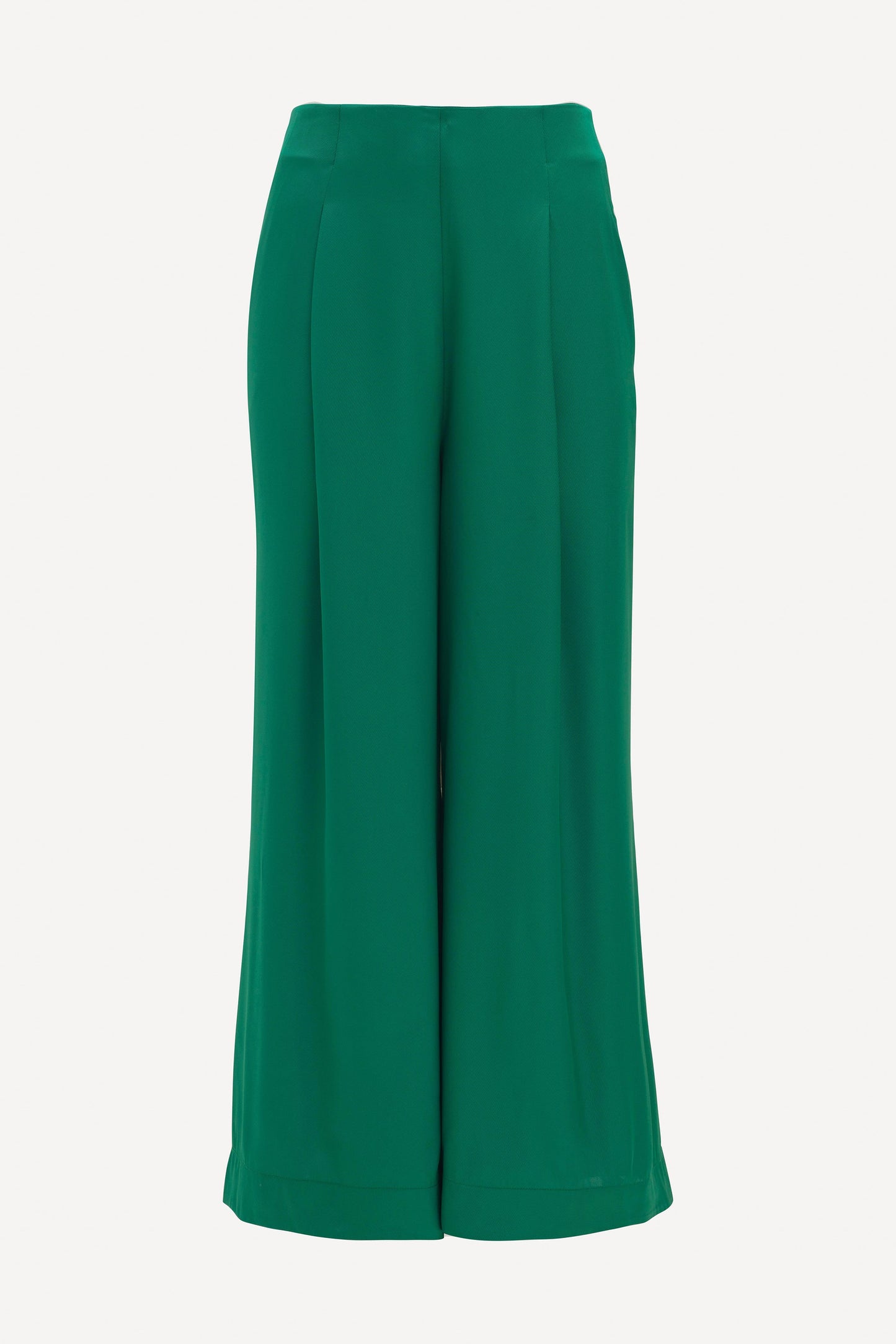 Vail High Waisted Wide Leg Pant Front | JEWEL GREEN