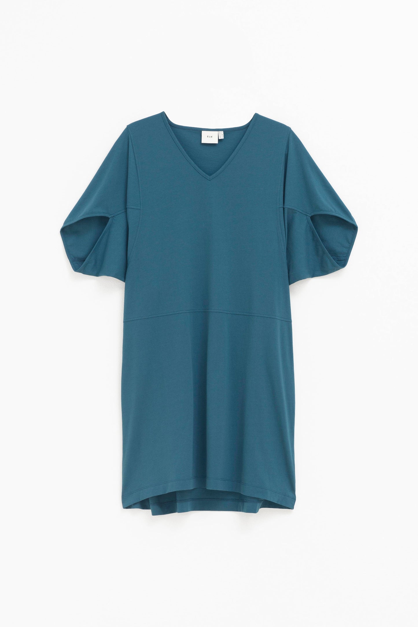 Nid Organic Cotton Jersey V-neck Dress Front | PEACOCK