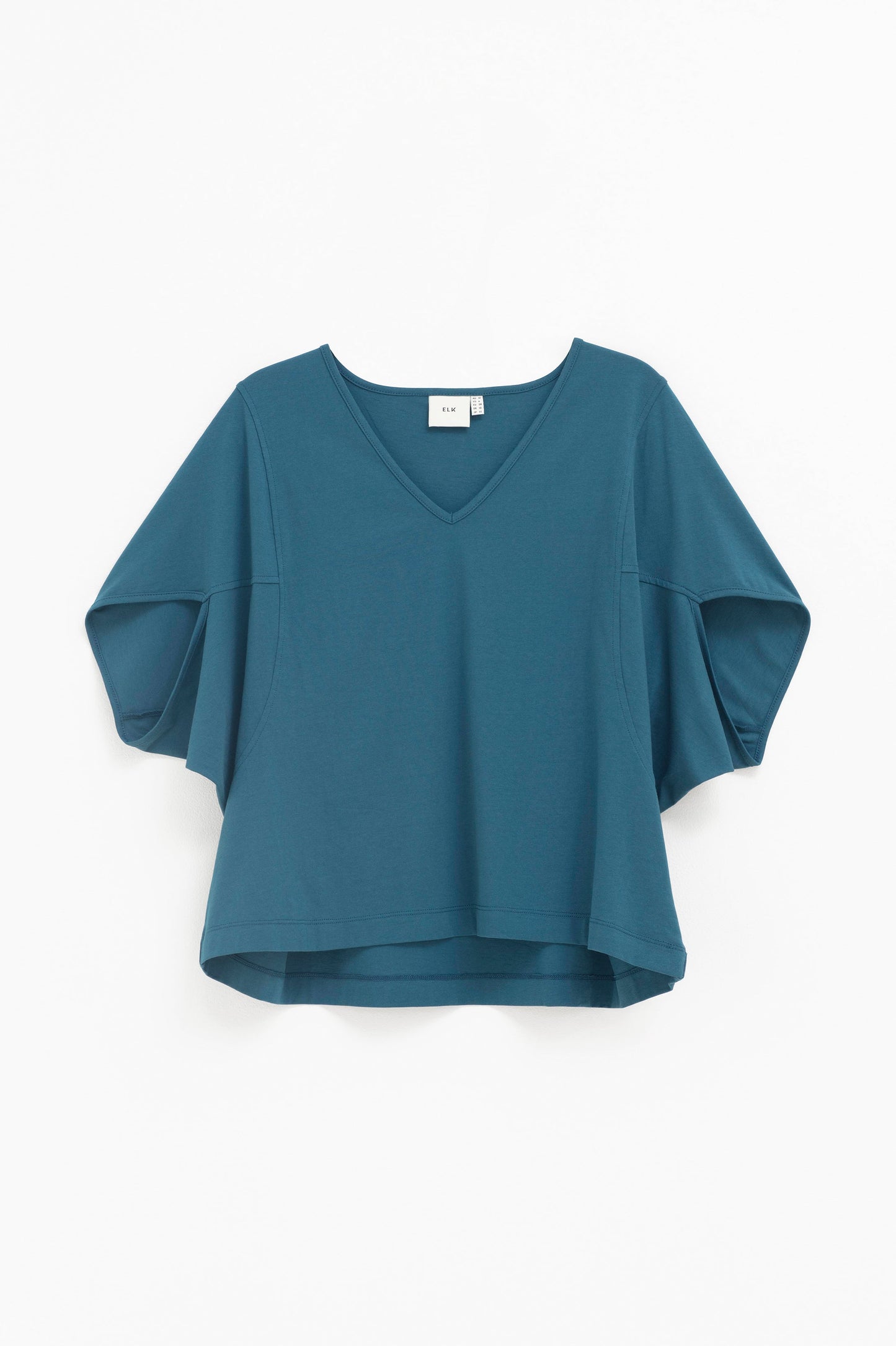 Nid Organic Cotton Jersey V-neck Tee Front | PEACOCK