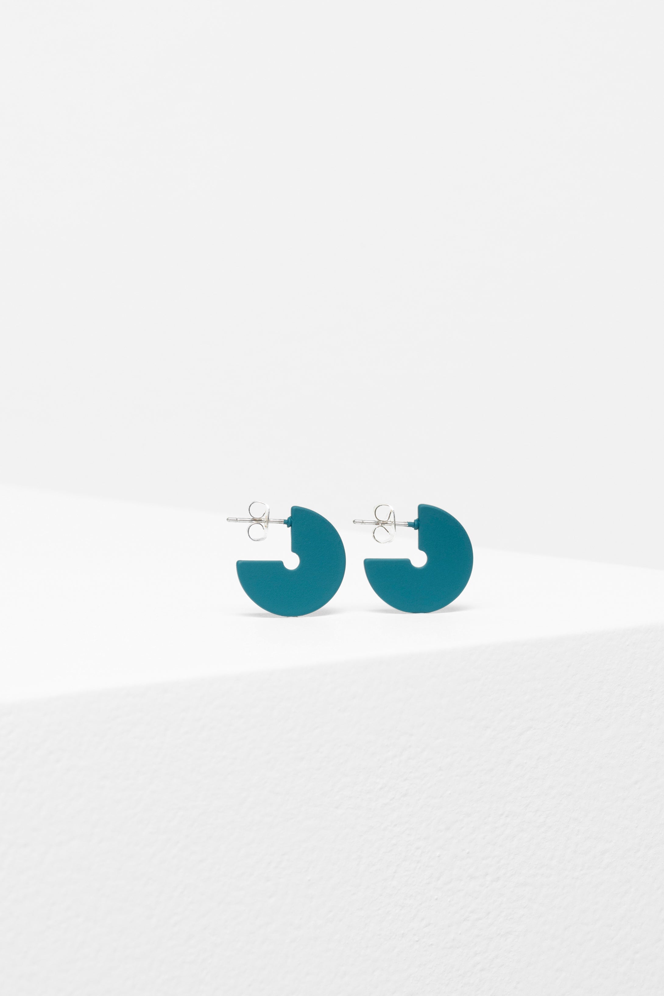 Vivi Colour Coated Matte Small Hoop Stud Earring | JASPER
