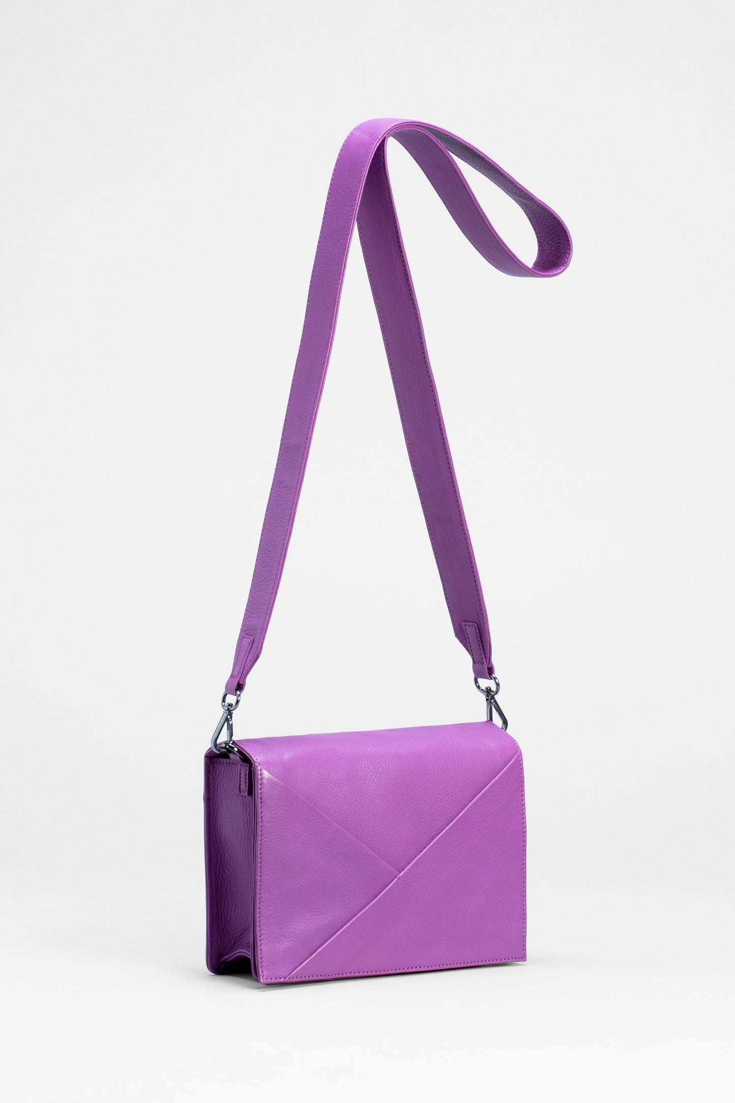 Flyta Cross-body Leather Bag Front | ORCHID