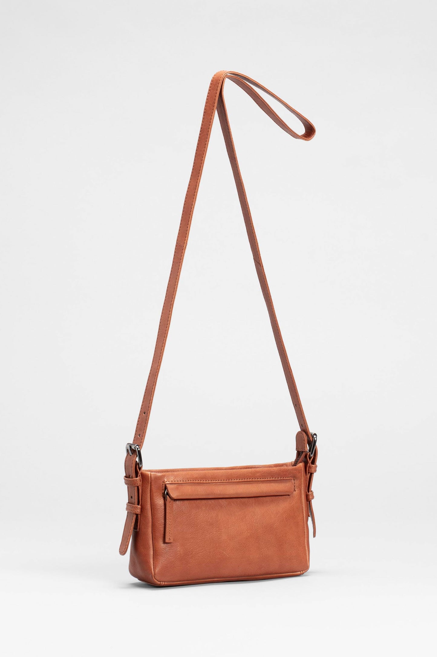 Tilde Small Leather Crossbody Handbag Front | TAN