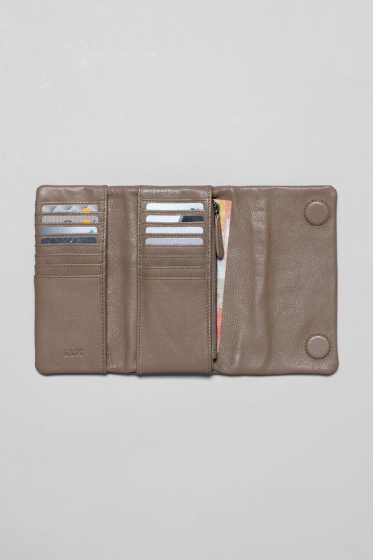 Jalmara Ultra-Soft Minimal Wallet Flat Lay MUSHROOM