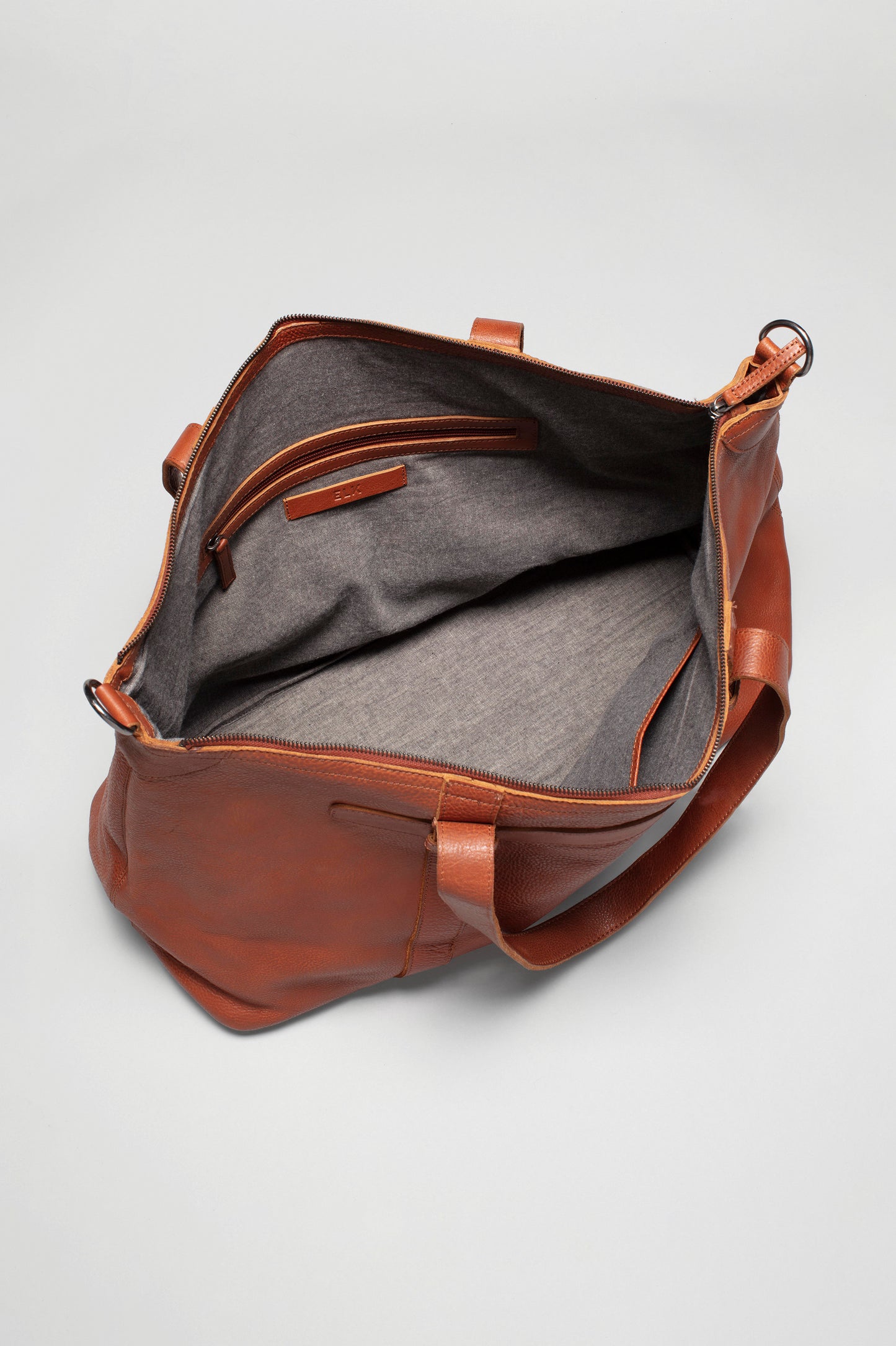 Mand Leather Overnight Bag Internal | Tan