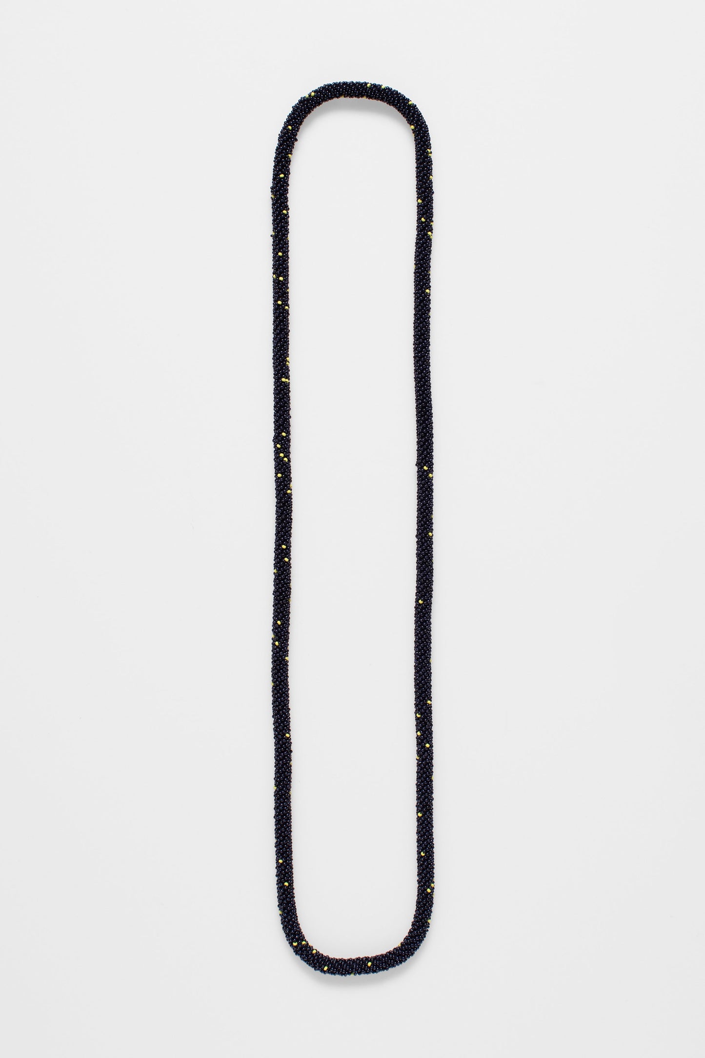 Mikro Hand Beaded Tubular Strand Necklace Flat TWILIGHT 