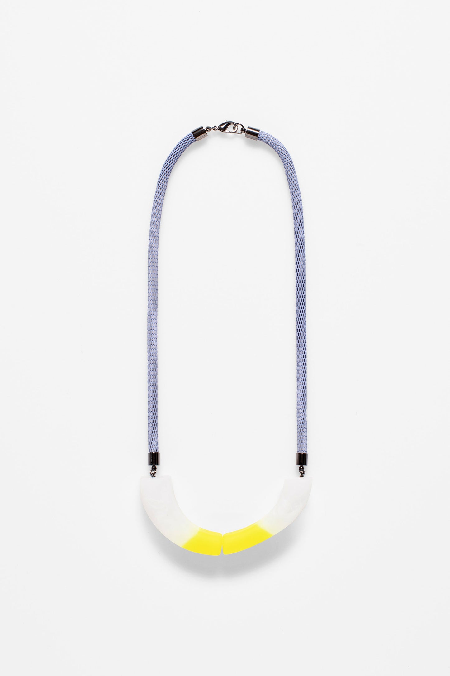 Aki Resin and Chain Mesh Statement Necklace | SPLICE YELLOW