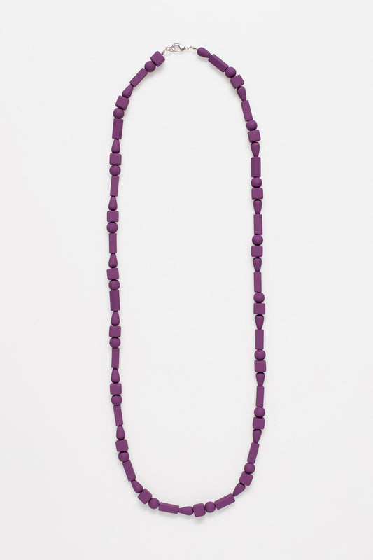 Reyni Coloured Long Bead Necklace | THISTLE PURPLE